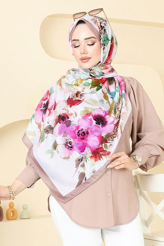 moda selvim شال بيج غامق 144IPK758 - Thumbnail