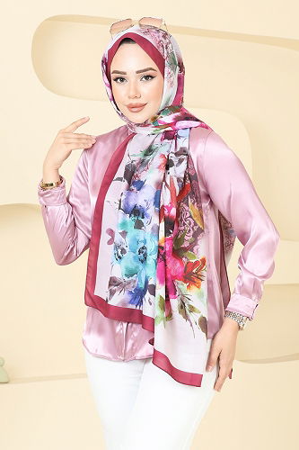 moda selvim شال فوشي 144IPK758 - Thumbnail
