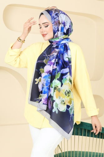 I.P.K. - Scarf 144IPK758 Navy Blue&Grey