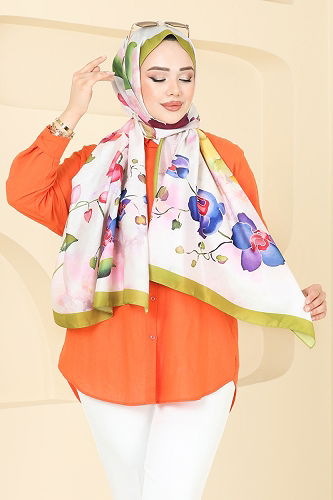 moda selvim Scarf 145IPK758 Acid - Thumbnail