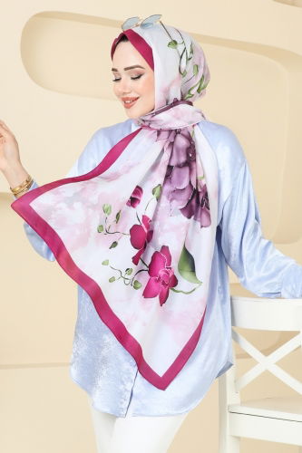 moda selvim شال فوشي 145IPK758 - Thumbnail