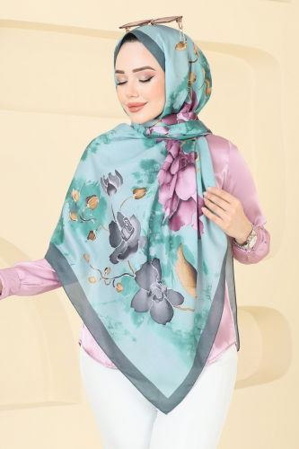 moda selvim شال بترولي 145IPK758 - Thumbnail