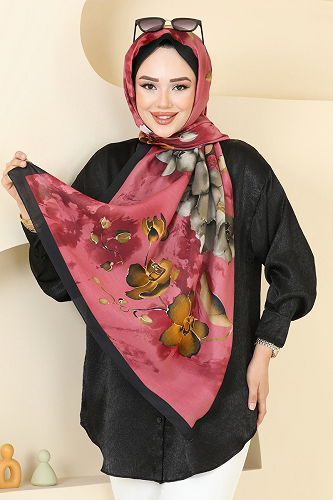 moda selvim Scarf 145IPK758 Rose Dried - Thumbnail