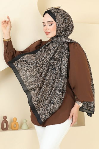 I.P.K. - Scarf 146IPK758 Latte & Black