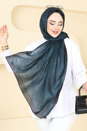 I.P.K. - Scarf 146IPK758 Petroleum & Black