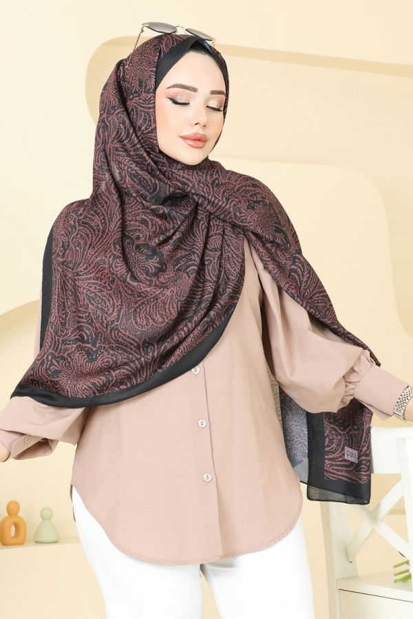 Modaselvim NET 20%+20% DISCOUNT IN THE CARD Scarf 146IPK758 Tile & Black