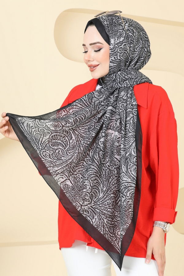 Modaselvim NET 20%+20% DISCOUNT IN THE CARD Scarf 146IPK758 Vision&Black