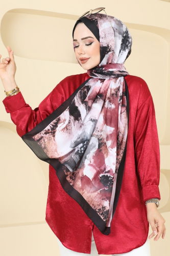 moda selvim Scarf 147IPK758 Black - Thumbnail
