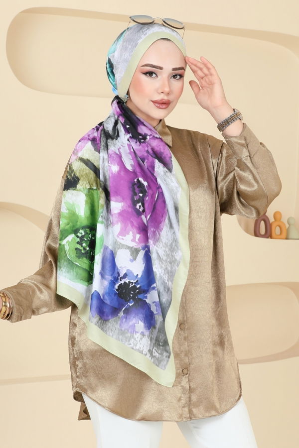 Modaselvim NET 20%+20% DISCOUNT IN THE CARD Scarf 147IPK758 Light Green