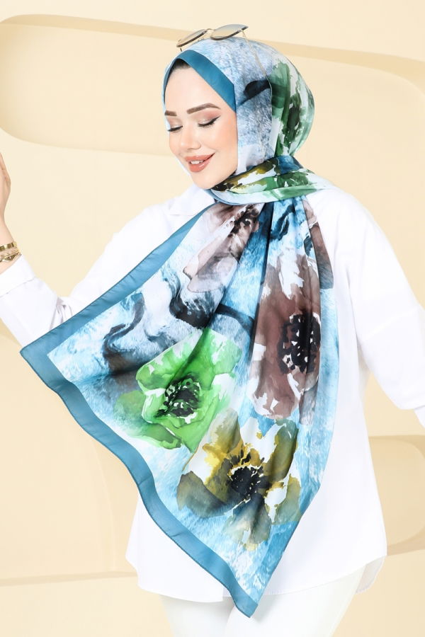 Modaselvim NET 20%+20% DISCOUNT IN THE CARD Scarf 147IPK758 Petroleum