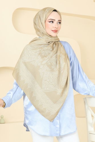 moda selvim Scarf 148IPK758 Light Green - Thumbnail
