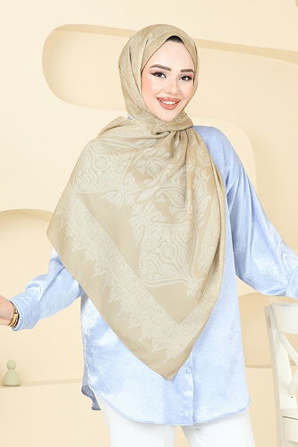 moda selvim Scarf 148IPK758 Light Green - Thumbnail