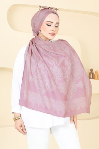 moda selvim شال وردي فاتح 148IPK758 - Thumbnail
