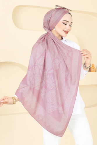 moda selvim شال وردي فاتح 148IPK758 - Thumbnail