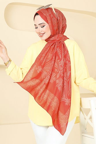moda selvim Scarf 148IPK758 Oranj - Thumbnail