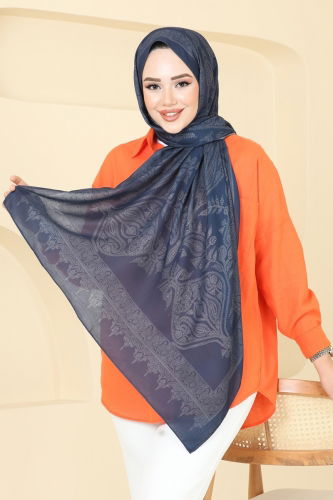 I.P.K. - Scarf 148IPK758 Vision&Navy Blue