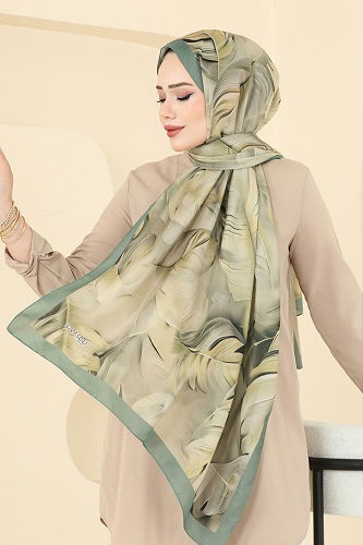 moda selvim Scarf 149IPK758 Almond Green - Thumbnail