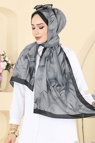 moda selvim شال أسود 149IPK758 - Thumbnail