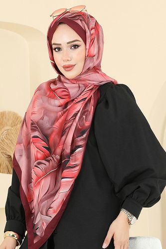 moda selvim شال خمري 149IPK758 - Thumbnail