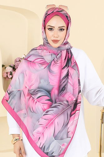 moda selvim Scarf 149IPK758 Fuchsia - Thumbnail