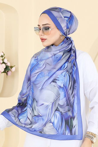 moda selvim Scarf 149IPK758 Lavender - Thumbnail