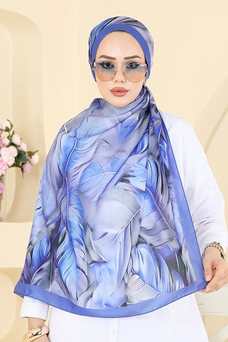 moda selvim Scarf 149IPK758 Lavender - Thumbnail