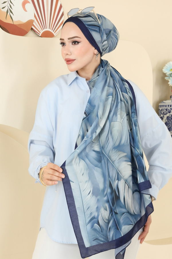 Modaselvim Shawls Scarf 149IPK758 Navy Blue