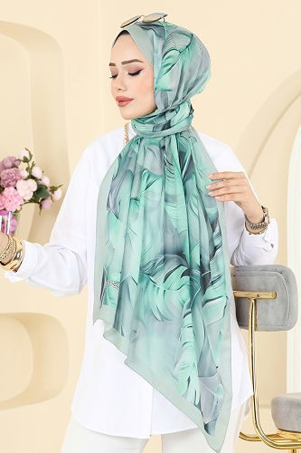 moda selvim Scarf 149IPK758 Water Green - Thumbnail