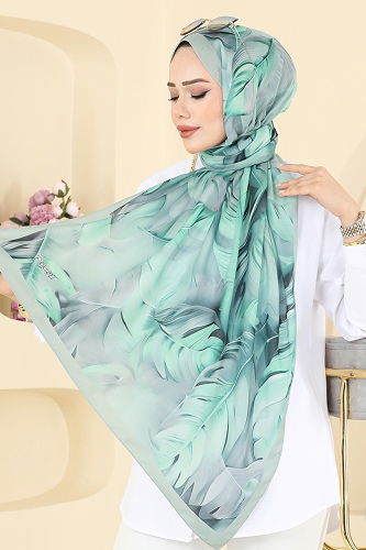 moda selvim شال اخضر فاتح 149IPK758 - Thumbnail