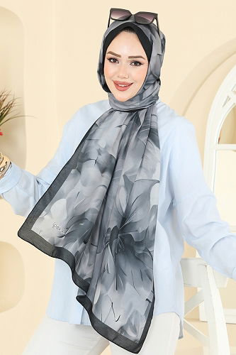 moda selvim Scarf 150IPK758 Black - Thumbnail