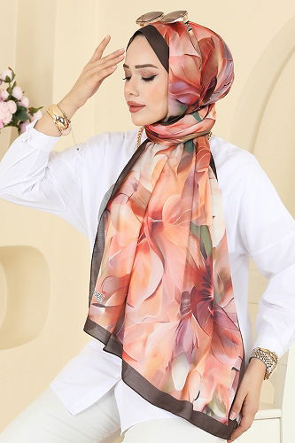 moda selvim Scarf 150IPK758 Brown - Thumbnail