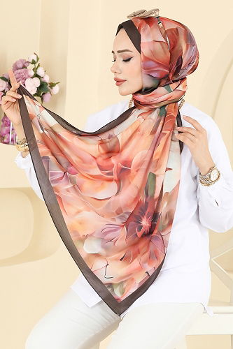 moda selvim Scarf 150IPK758 Brown - Thumbnail