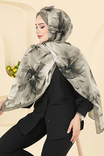 moda selvim Scarf 150IPK758 Khaki - Thumbnail