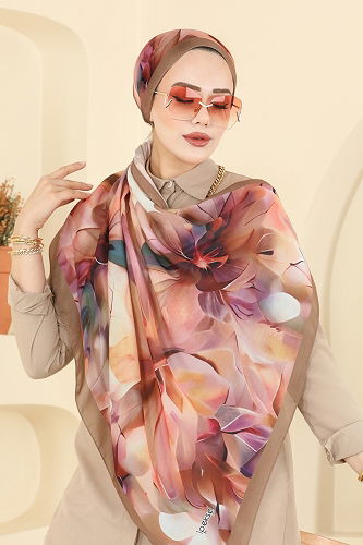 moda selvim Scarf 150IPK758 Latte - Thumbnail