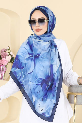 moda selvim شال كحلي 150IPK758 - Thumbnail