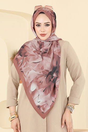 moda selvim Scarf 150IPK758 Salmon - Thumbnail