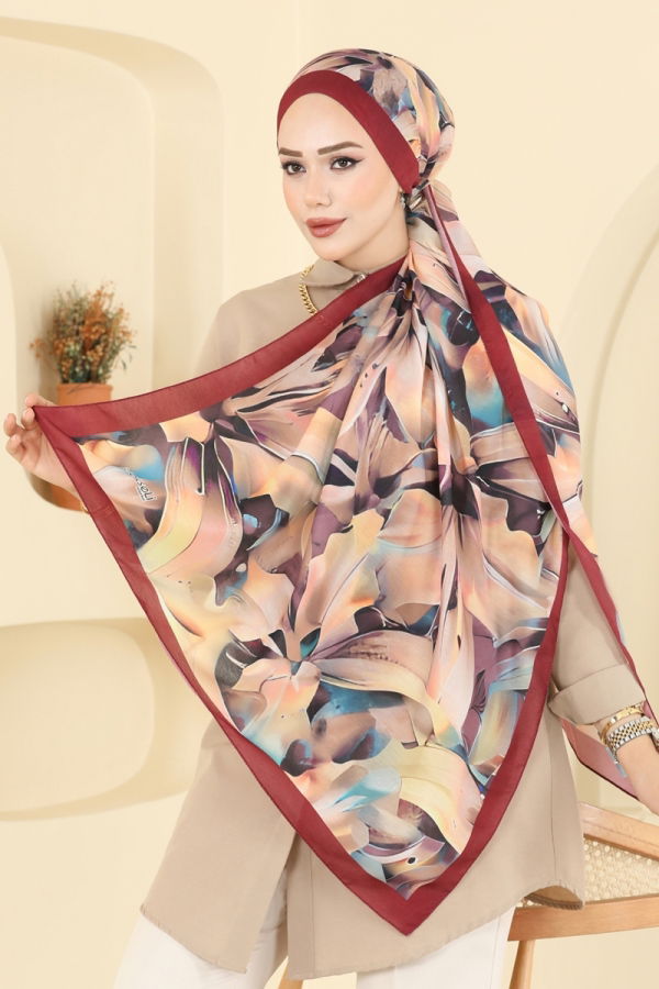 Modaselvim Shawls Scarf 151IPK758 Burgundy