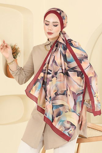 moda selvim شال خمري 151IPK758 - Thumbnail