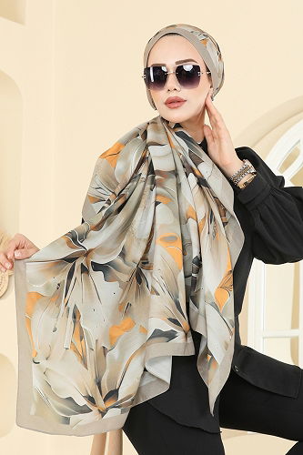 moda selvim Scarf 151IPK758 Mustard - Thumbnail