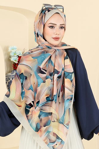 moda selvim شال بيج 151IPK758 - Thumbnail