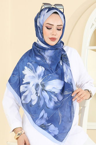 moda selvim Scarf 152IPK758 Baby Blue - Thumbnail