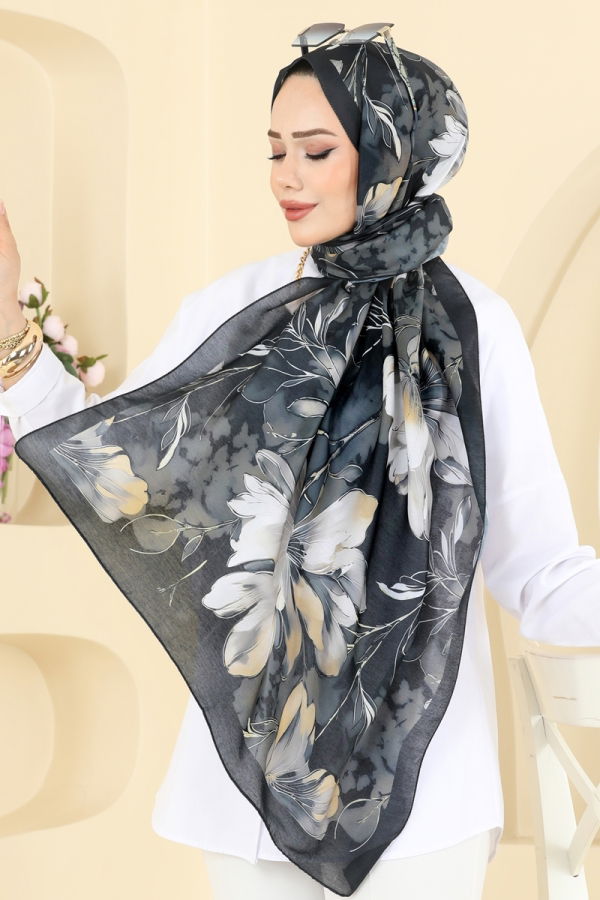 Modaselvim شالات شال أسود 152IPK758