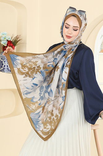 moda selvim شال خردلي غامق 152IPK758 - Thumbnail