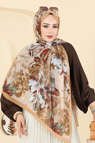 moda selvim Scarf 152IPK758 Light Mustard - Thumbnail