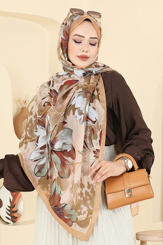 moda selvim شال خردلي فاتح 152IPK758 - Thumbnail