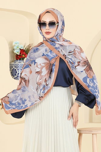 moda selvim شال تفاحي داكن 152IPK758 - Thumbnail