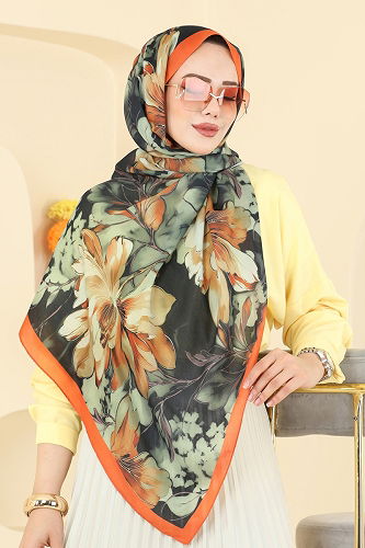 moda selvim شال برتقالي 152IPK758 - Thumbnail