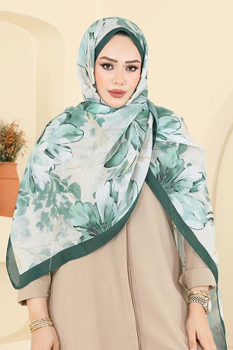 moda selvim Scarf 152IPK758 Petroleum - Thumbnail
