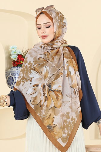 moda selvim Scarf 152IPK758 Tan - Thumbnail