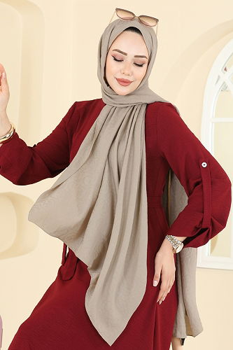 moda selvim Scarf 153IPK758 Beach Beige - Thumbnail
